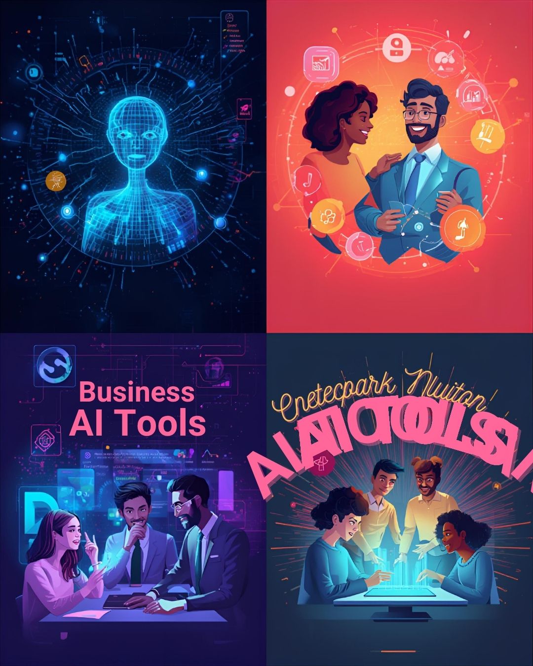 Make money online with AI tools concept graphic