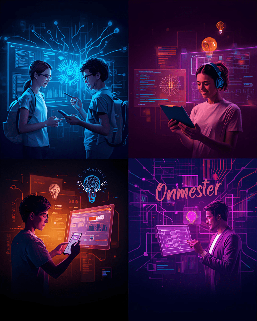 AI marketing automation system workflow illustration